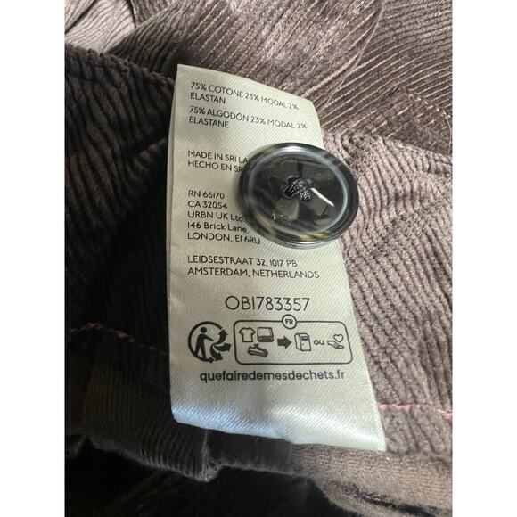 New Anthropologie Maeve Size 28 Petite Colette Cropped Corduroy Wide Leg Pants - Picture 10 of 10